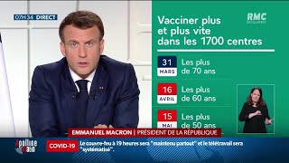 Emmanuel Macron mise sur la vaccination et s’excuse pour les difficultés à prendre rendez-vous