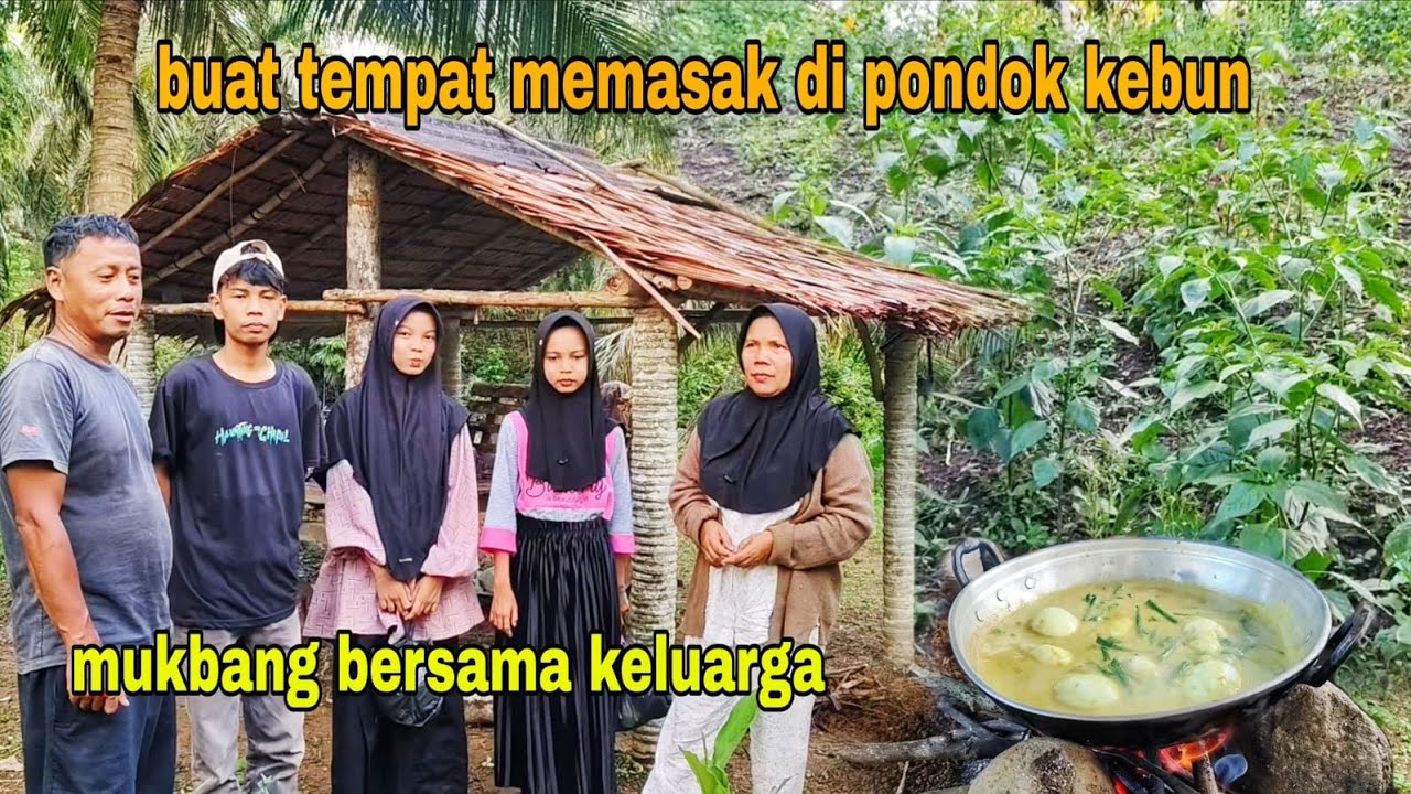 MEMBUAT TUNGKU BAKAR DI PONDOK KEBUN, BERKEBUN DAN MASAK MAKAN