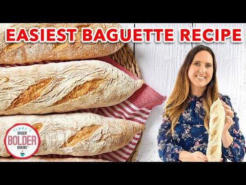 The Easiest No Knead Baguette Recipe