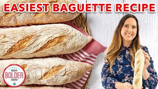 The Easiest No Knead Baguette Recipe