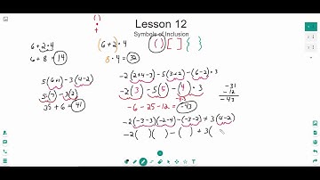 Saxon Algebra 1 - 3rd Edition - Lesson 12: Symbols of Inclusion; order of operations