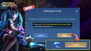 CLAIM NEW FREE 2000 DIAMONDS REDEMPTION CODES TODAY IN MOBILE LEGENDS