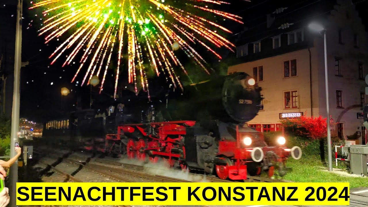Seenachtsfest Konstanz 2024 mit Dampfsonderzug der Eisenbahnfreunde Zollernbahn