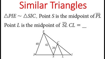 Using SIMILAR TRIANGLES & MIDPOINT THEOREM To Find Length of Line Segment CL