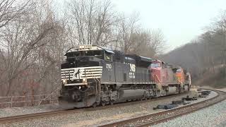 20131202 December 2 2013 NS 67E C44-9W BNSF ATSF Warbonnet SD70M-2 Bridgeport PA NS Harrisburg Line