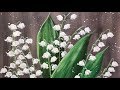 Easy Flowers Lily of the Valley Acrylic Painting Tutorial LIVE