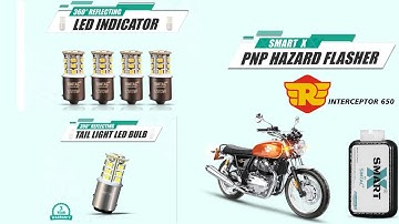 Unboxing |  Upgrading I Installing l Simtac LED Bulbs and Hazard Flasher on RE Interceptor 650