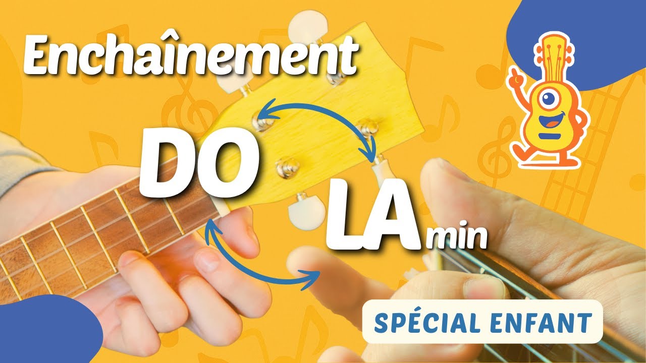 Ukulélé débutant : enchaîner les accords DO ➔ LAm (dès 5 ans)