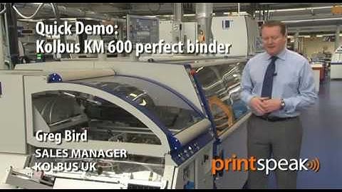 Kolbus KM 600 perfect binder demo