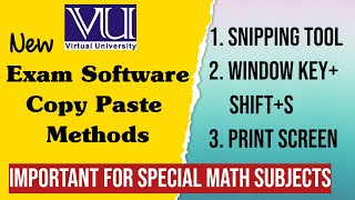 VU Exam Software 2022 | Copy paste correctly all methods | Vu exam Demo 2022 new updated screenshot 4