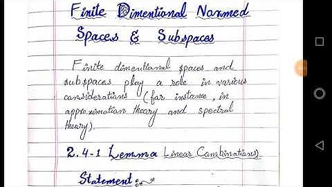 Functional Analysis Lecture 1b by M Javed Hashmi