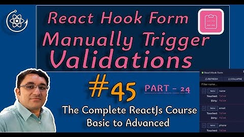 react hook form tutorial in hindi || Manually Trigger Validations Explained in hindi #45