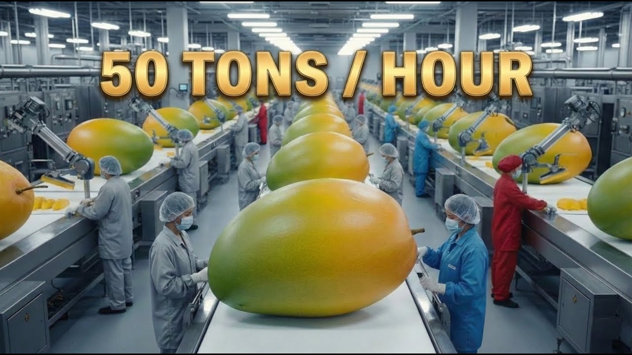 Modere Mango Inside a Modern Mango Factory | From Farm to Canned (Full Process ...