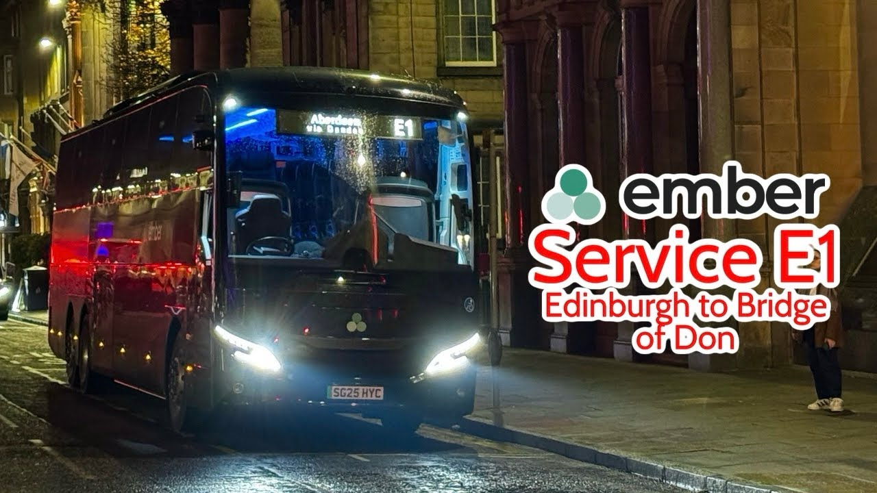 Ember Service E1 Edinburgh to Bridge of Don • Yutong GTe14 SG25HYC* • FRV 8/11/25