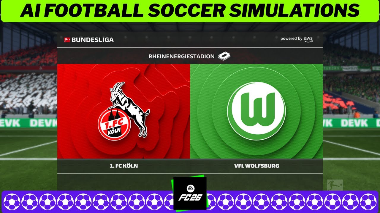 KÖLN vs WOLFSBURG ⚽ Bundesliga 2025/26 Matchday 20 🟩 EA FC 26 Simulation