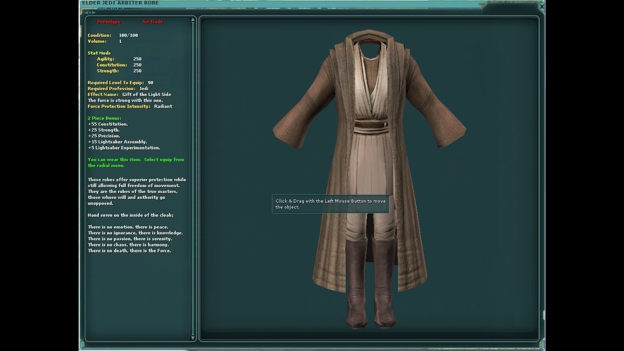 Swg Prophecy Obtaining The Elder Jedi Robe Youtube - jedi robe roblox