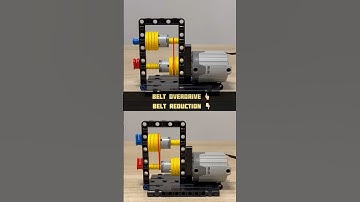 Belt Drive VS Overdrive #lego #legotechnic #mechanical #mechanism #engineering #technic
