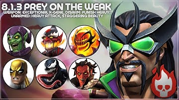 MCOC Act 8.1.3 - Staggering Beauty, Prey On the Weak, Weapon: Exceptional X-Gene - Diablo