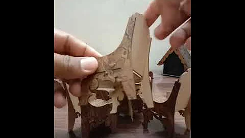 Doll Furniture Set with 1 Wooden bed, 1 Dining table and 4 Chairs,