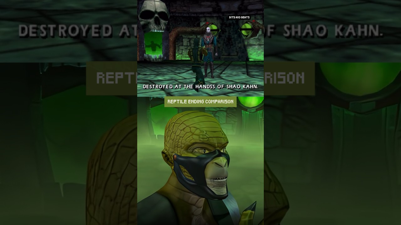 Сравнение концовок рептилий в MK4 🐊 PS1 против N64