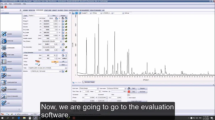 Bruker D8 XRD Operating Instructions for the Diffrac Measurement XRD Software o- with captions