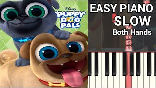 Puppy Dog Pals Slow Both Hands Easy Piano Tutorial Theme Song
