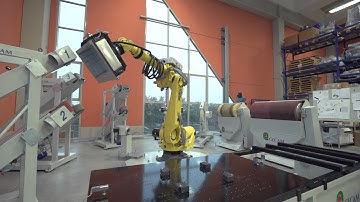 Robotic Cell for finishing kitchen sinks