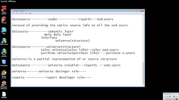 Lesson 01 - SAP Business Objects (Introduction)