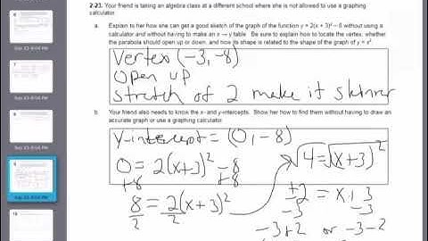 Algebra II 2.1.2 HW Answers Part 2