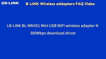 LB-LINK BL-WN351 Mini USB WiFi wireless adapter N 150Mbps download driver
