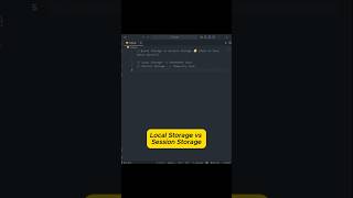 Day 88 of 90: JavaScript Interview Tips 😎💪 Local Storage vs Session Storage #shorts #js #viral