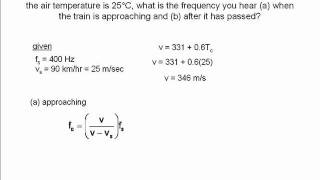 Doppler effect animated physics problem solved