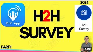 blo h2h survey kaise kare 2024, h2h survey kaise kare