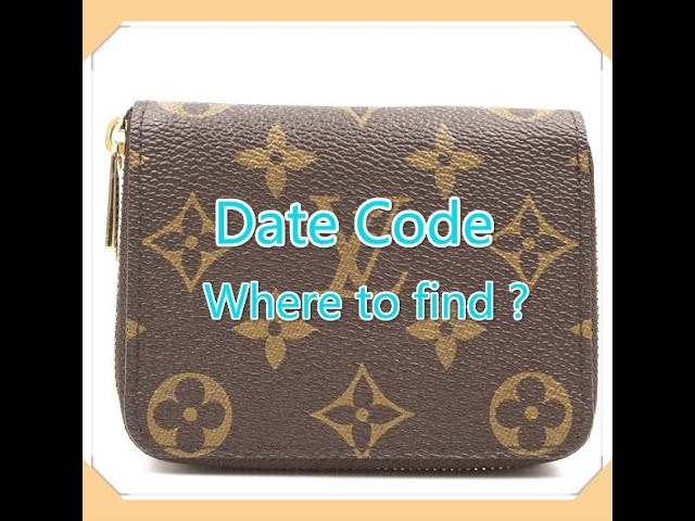 Datecode Location for Monogram Zippy Wallet