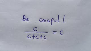 Tricky Algebra Math problem | Can you solve ?