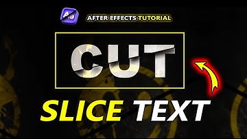After Effects Tutorial How to Cut and Slice Text Quick Tip