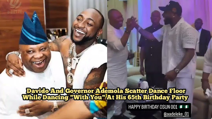 Davido Dancing "With You" With His Uncle Governor Ademola At His 65th Birthday