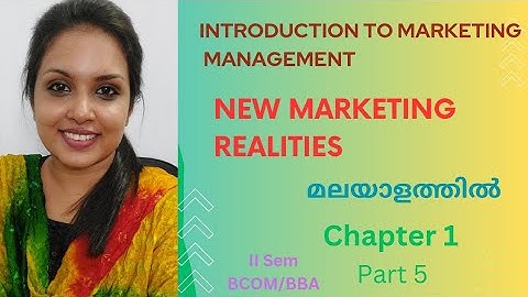 Calicut University I 2nd Sem IBcom BBAI Introduction to Marketing Management I 1st Chapter  I  Part5