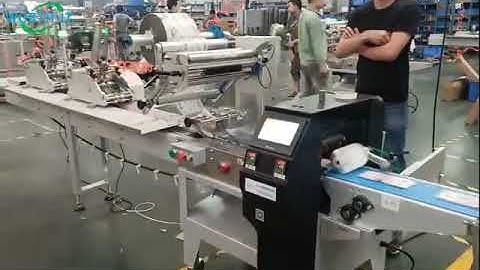 Horizontal flow wrap packing machine with 2 friction feeders