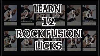 LEARN 12 ROCK FUSION GUITAR LICKS (with Tabs) Cool Lines and Ideas! screenshot 2