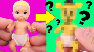 How To Make a Custom Golden Freddy Baby - Five Nights at Freddy's DIY Barbie Doll Repaint Makeover