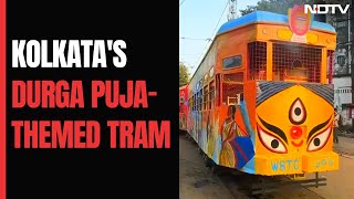 Kolkata Tram Captures Durga Puja Spirit screenshot 5
