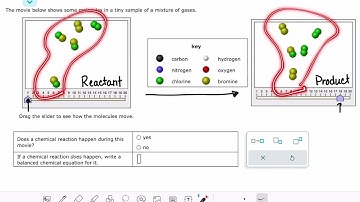 ALEKS: Writing a chemical equation from a molecular movie