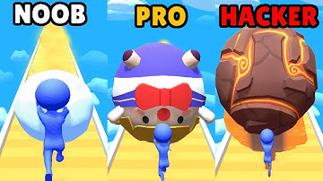 NOOB vs PRO vs HACKER in Snowball Run!