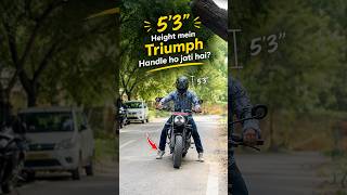 How I Handle Such a Big Triumph Bike at Only 5'3' Height How I Handle Such a Big Triumph Bike at Only 5'3' Height