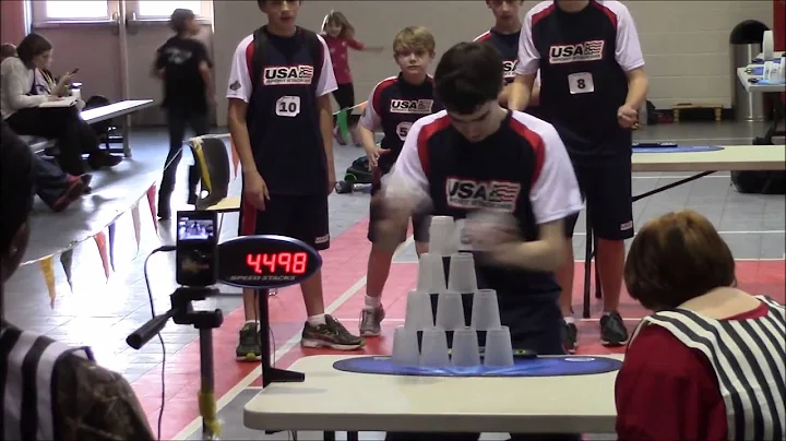 The cup stacking record has been broken