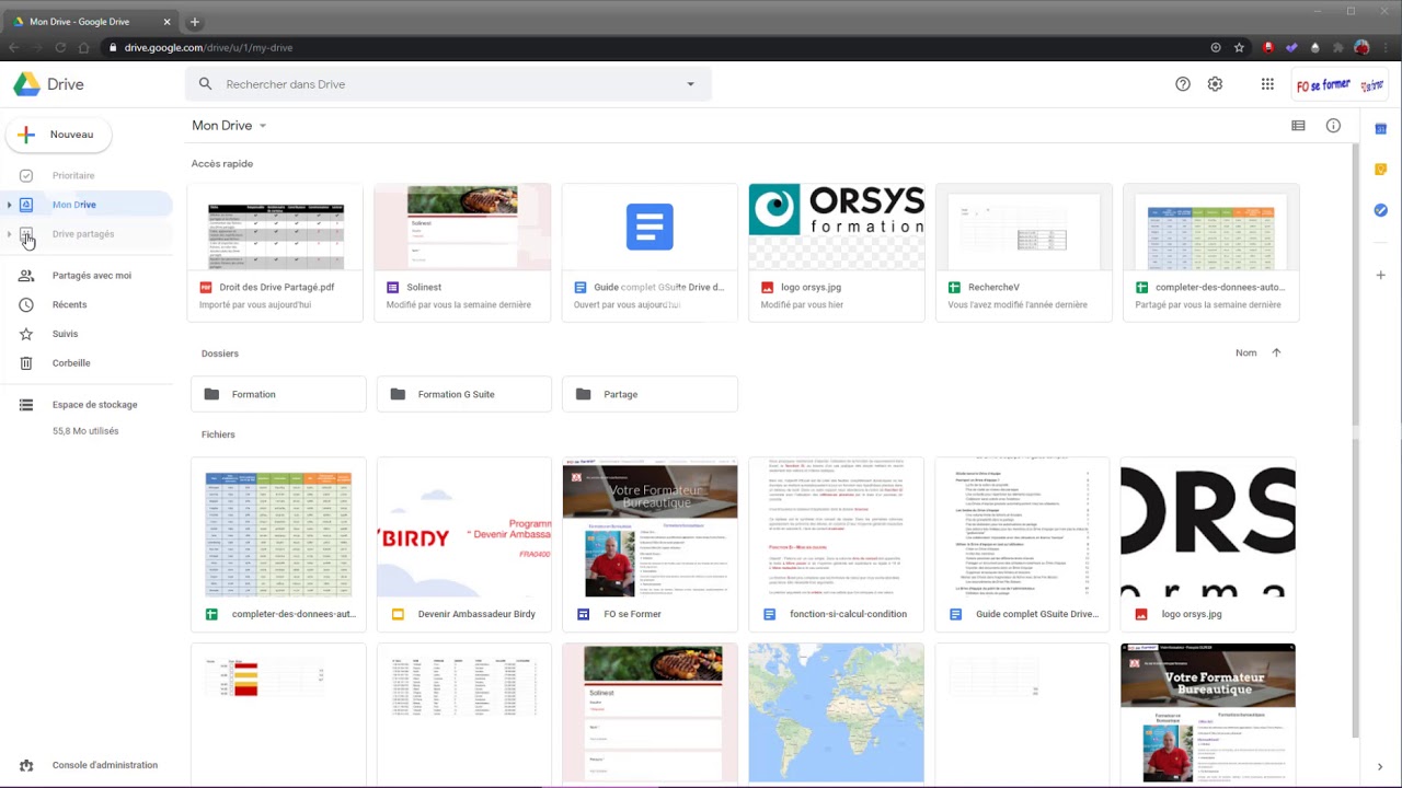 Creation D Un Drive Partage Youtube