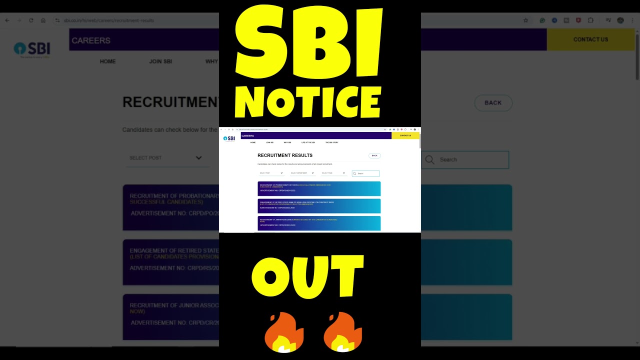 SBI NOTICE OUT 