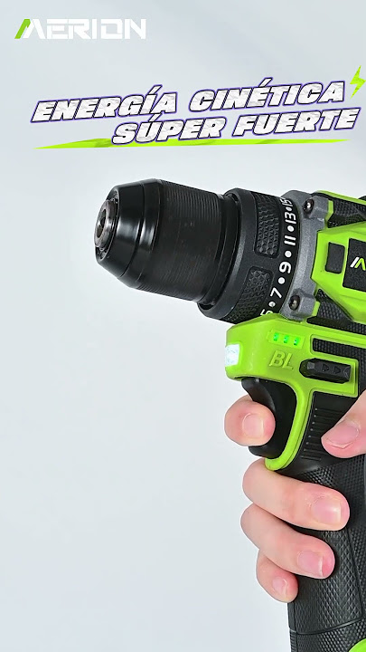 Taladro Atornillador Eléctrico Inalámbrico Sin Escobillas Color Verde M W 1 MERION #tools #juicerun