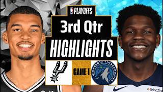 Spurs vs Timberwolves Highlights today 3rd Qtr P2 | May 4 | 2026 NBA Playoffs full Highlights Game 1